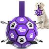Purple Dog Soccer Ball with Straps｜Large Dogs – 8 inch