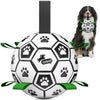 Classic Black & White Dog Soccer Ball with Straps | Extra Large Dogs – 9 inch