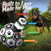 Classic Black & White Dog Soccer Ball with Straps | Giant Dogs – 10 inch
