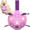 Lilac Dog Soccer Ball with Straps | Medium Dogs – 6 inch