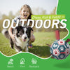 Blue Red Dog Soccer Ball with Straps | Medium Dogs – 6 inch