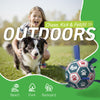 Blue White Dog Soccer Ball with Straps | Large Dogs – 8 inch