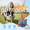 Blue Orange Dog Soccer Ball with Straps | Large Dogs – 8 inch