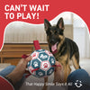Blue Red Dog Soccer Ball with Straps | Extra Large Dogs – 9 inch