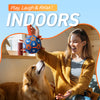 Blue Orange Dog Soccer Ball with Straps | Large Dogs – 8 inch