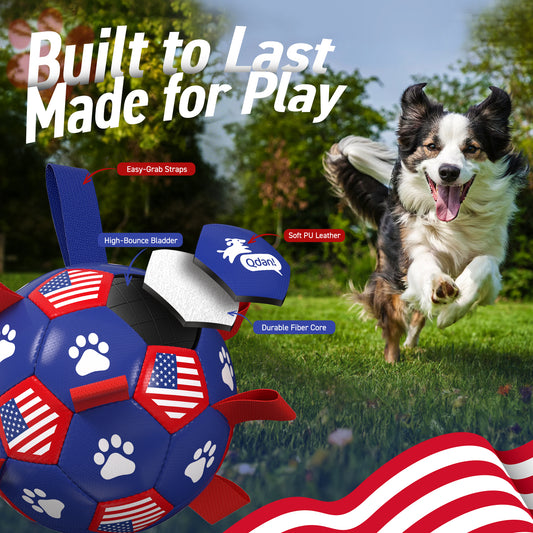 Navy Bue Dog Soccer Ball with Straps – 5 inch to 9 inch
