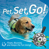 Classic Black & White Dog Soccer Ball with Bell & Ropes | Large Dogs – 8 inch