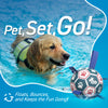 Blue White Dog Soccer Ball with Straps | Large Dogs – 8 inch