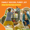 Classic Black & White Dog Soccer Ball with Bell & Ropes - 6 inch to 8 inch