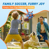 Blue Orange Dog Soccer Ball with Straps | Large Dogs – 8 inch