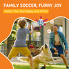 Blue Red Dog Soccer Ball with Straps | Small Dogs – 5 inch