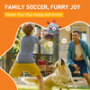 Blue Red Dog Soccer Ball with Straps | Medium Dogs – 6 inch