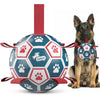Blue Red Dog Soccer Ball with Straps | Extra Large Dogs – 9 inch