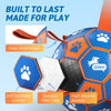 Blue Orange Dog Soccer Ball with Straps | Large Dogs – 8 inch