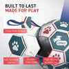 Blue White Dog Soccer Ball with Straps | Large Dogs – 8 inch