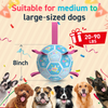 Sky Blue Dog Soccer Ball with Bell & Straps | Large Dogs – 8 inch