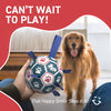 Blue White Dog Soccer Ball with Straps | Large Dogs – 8 inch