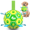 Lime Green Dog Soccer Ball with Straps | Medium Dogs – 6 inch