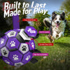 Purple Dog Soccer Ball with Straps｜Large Dogs – 8 inch