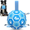 Sky Blue Dog Soccer Ball with Straps | Small to Large Dogs – 5 inch to 8 inch