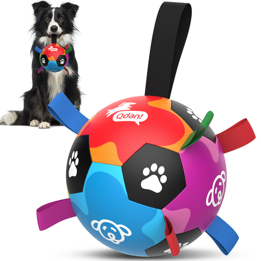 Rainbow Dog Soccer Ball with Straps – 5 inch to 8 inch