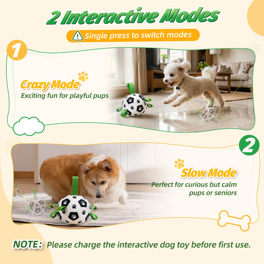 Smart Moving Dog Soccer Ball with Straps