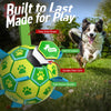Lime Green Dog Soccer Ball with Straps | Large Dogs – 8 inch