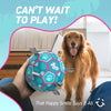 Lake Blue Dog Soccer Ball with Straps | Large Dogs – 8 inch