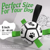 Classic Black & White Dog Soccer Ball with Straps | Small Dogs - 5 inch