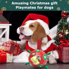 Red Green Christmas Bell Dog Soccer Ball with Straps | Large Dogs – 8 inch