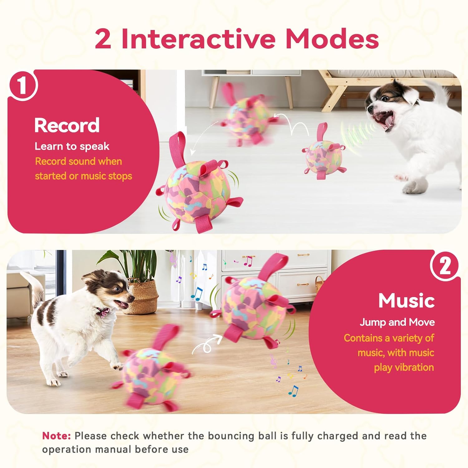 QDAN Interactive Dog Toys, Remote Control, Rechargeable Moving Dog Balls, Puppy Toys to Keep Them Busy, Squeaky Puppy Toys for Small Medium