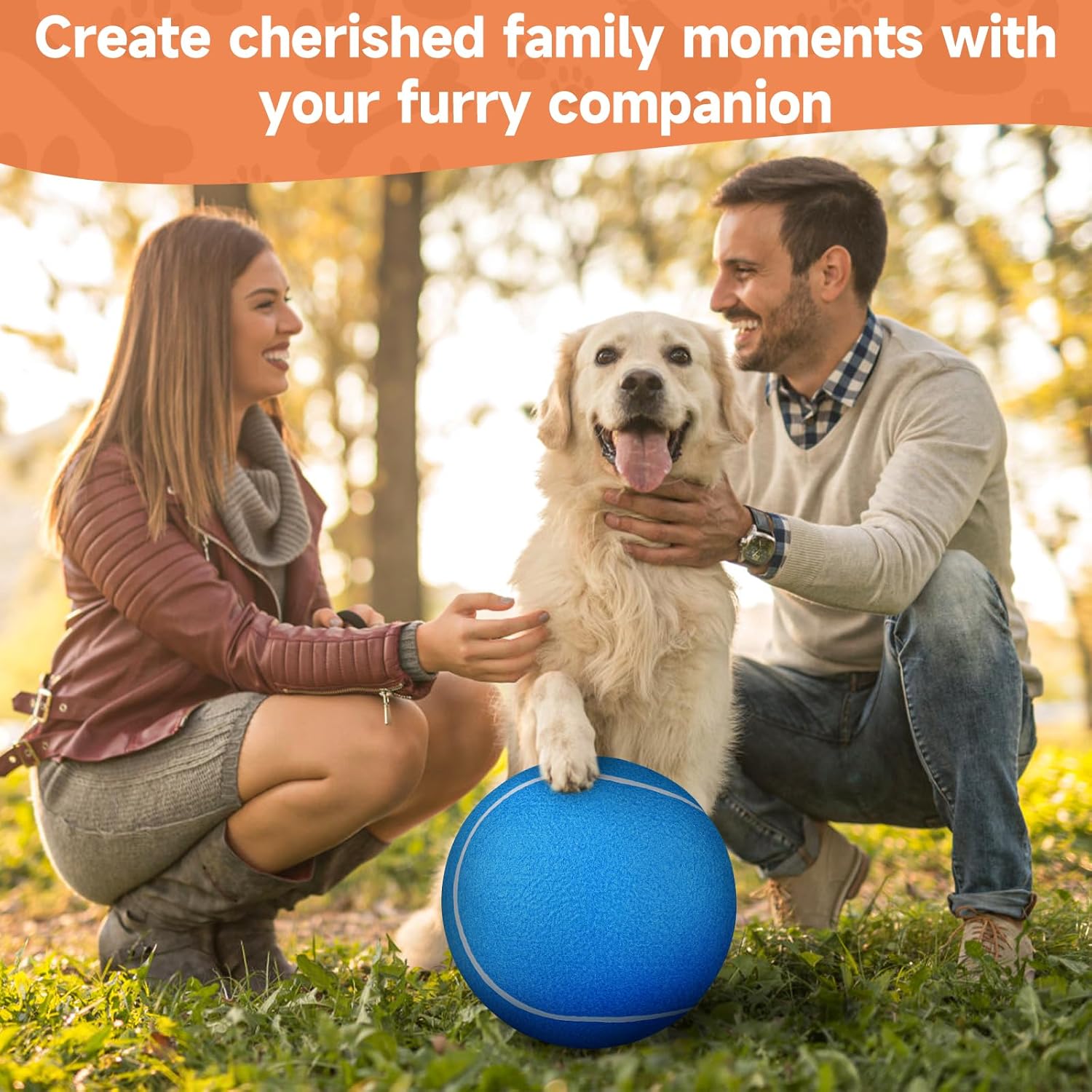 QDAN Giant Large Tennis Ball for Dogs: 9.5" Big Ball for Dogs for Outdoor Play, Big Tennis Balls Dog Toy, Tennis Balls for Small Medium Large Dog, Blue