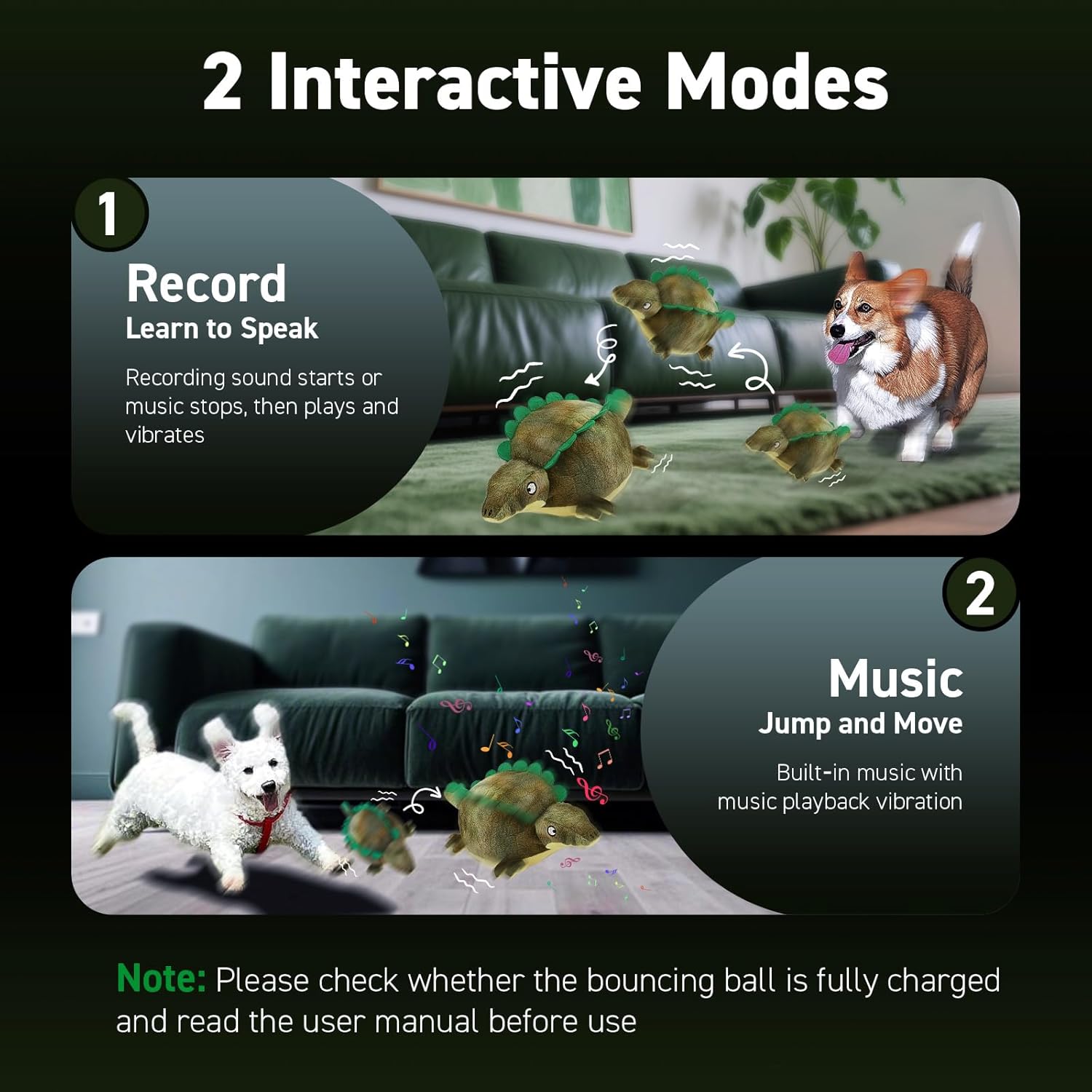 QDAN Interactive Dog Toys: [ 2025 Newly Upgraded] Remote Control, Rechargeable Dog Toys to Keep Them Busy, Squeaky Soccer Balls for Small Medium Pets, Crocodile Style