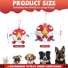 Red Cartoon Chicken Dog Soccer Ball with Straps | Small Dogs – 5 inch