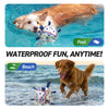 White World Cup Lines Dog Soccer Ball with Straps | Large Dogs – 8 inch