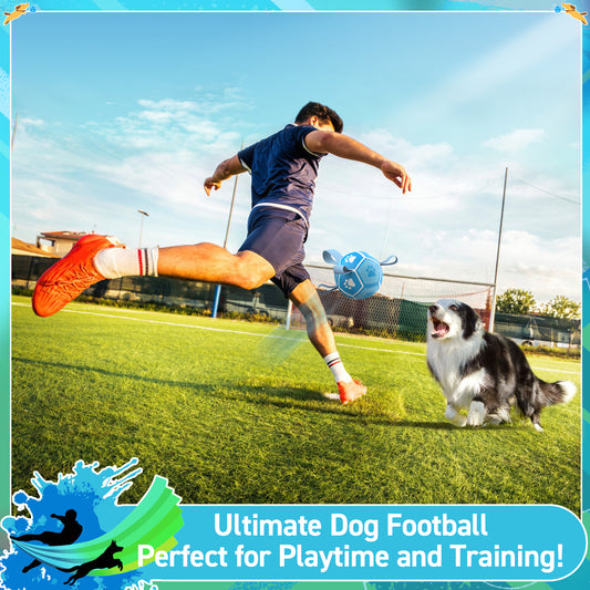 Sky Blue Dog Soccer Ball with Straps | Small Dogs – 5 inch