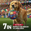 Dark Green World Cup Dog Soccer Ball with Straps | Large Dogs – 8 inch