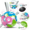 Pastel Rainbow Dog Soccer Ball with Straps | Medium Dogs – 6 inch