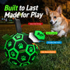 Glow Green Dog Soccer Ball with Straps | Medium Dogs – 6 inch