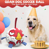 Red Cartoon Chicken Dog Soccer Ball with Straps | Medium Dogs – 6 inch