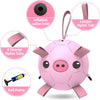 Pink Pig Dog Soccer Ball with Straps | Large Dogs – 8 inch