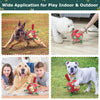 Red Green Christmas Bell Dog Soccer Ball with Straps | Large Dogs – 8 inch