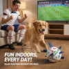 White World Cup Lines Dog Soccer Ball with Straps | Large Dogs – 8 inch