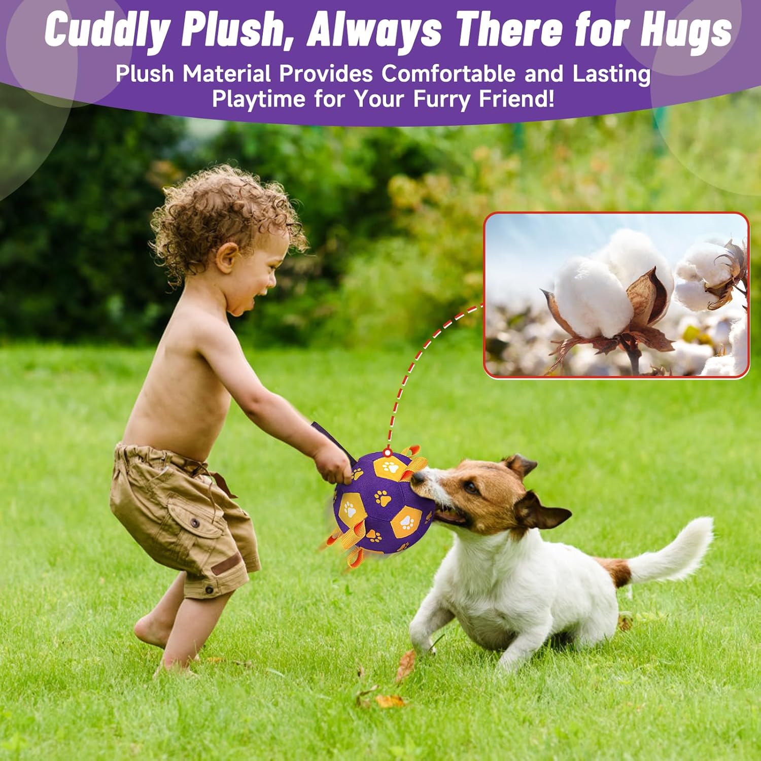 QDAN Interactive Dog Toys, Jumping Dog Balls with Recording and Music Modes, Moving Dog Toy to Keep Them Busy, Bouncing Ball for Puppy