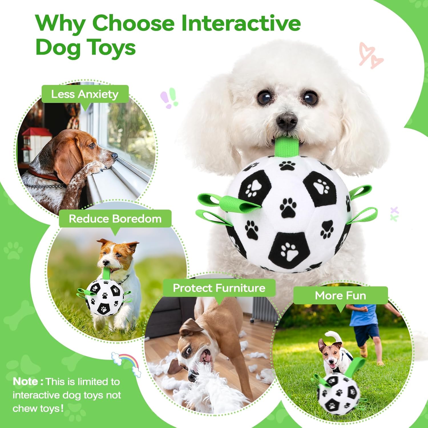 QDAN Interactive Dog Toys Balls: Automatic Rolling Dog Toys to Keep Them Busy, Remote Control, Rechargeable Pet Enrichment Toy for Boredom, Squeaky Puppy Toy for Small Medium