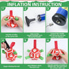 Red Christmas Dog Soccer Ball with Straps | Small Dogs – 5 inch