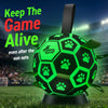 Glow Green Dog Soccer Ball with Straps | Medium Dogs – 6 inch