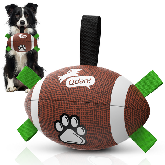 Dog Football Toy with Straps｜Large Dogs – 8 inch