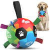 Rainbow Dog Soccer Ball with Straps | Medium Dogs – 6 inch