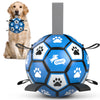 Blue Grey Dog Soccer Ball with Straps – 6 inch to 9 inch